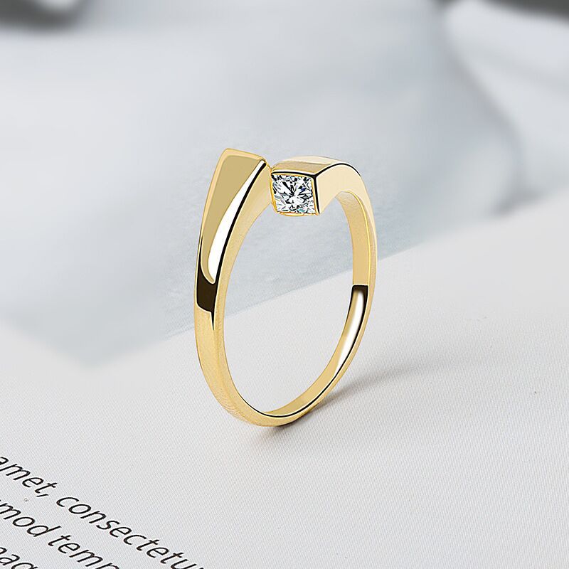 Модное квадратное кольцо с цирконием для женщин, темперамент, модные простые ручные украшения, подарок для вечеринки