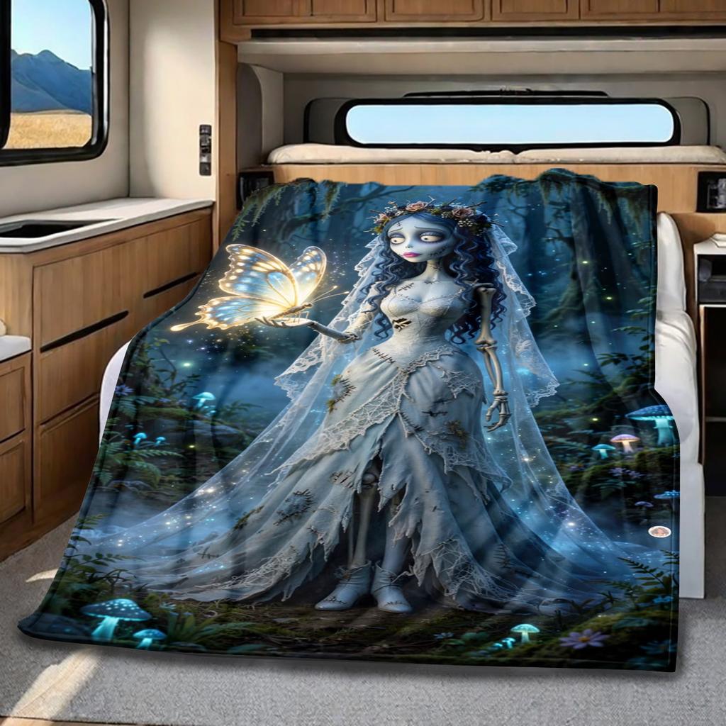 Forest Bride Plush Blanket Soft Comfortable All Seasons Perfect Gift Couch Office Nap Outdoor Travel Blanket