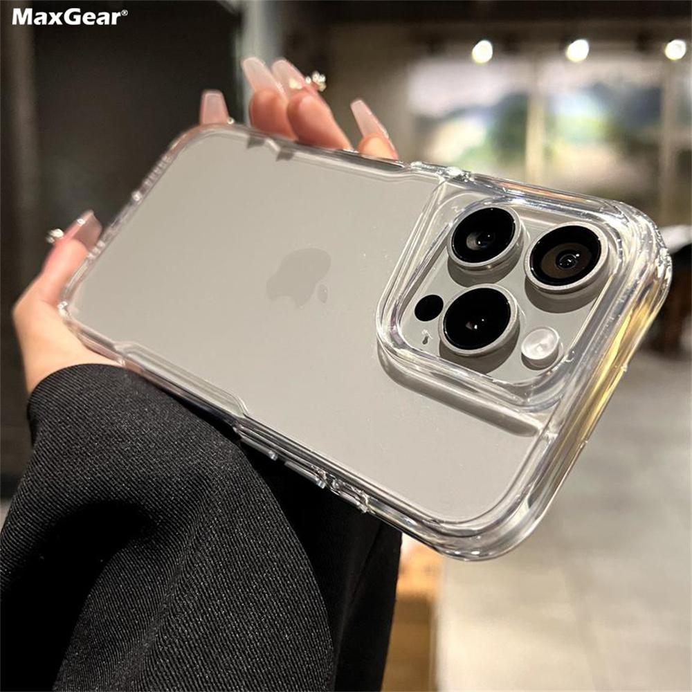 Прозрачный чехол-бампер для iPhone 16 ProMax 15 14 13 12 Pro Max Plus 16Pro 16Plus акриловый гибридный противоударный чехол-подушка