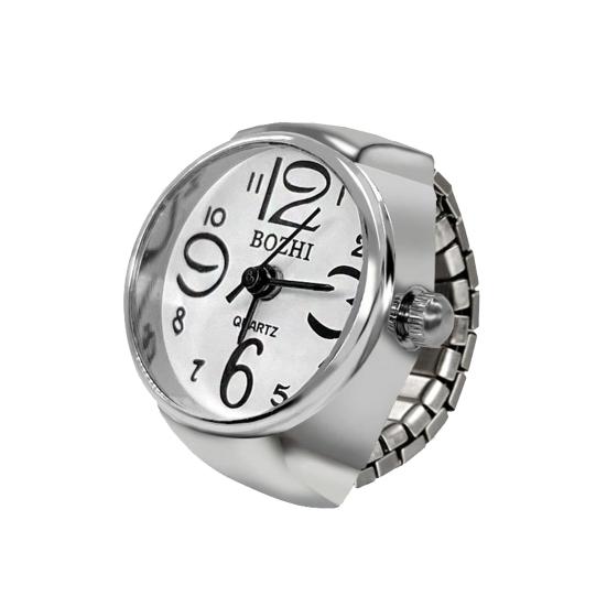 Мини-часы на палец с регулируемым эластичным ремешком, кварцевый механизм, ювелирные часы для женщин и мужчин, повседневные часы на палец