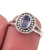 Натуральный кианит, драгоценный камень, ручная работа, ювелирное изделие из серебра 925 пробы, кольцо, размер 5.5 O0p50