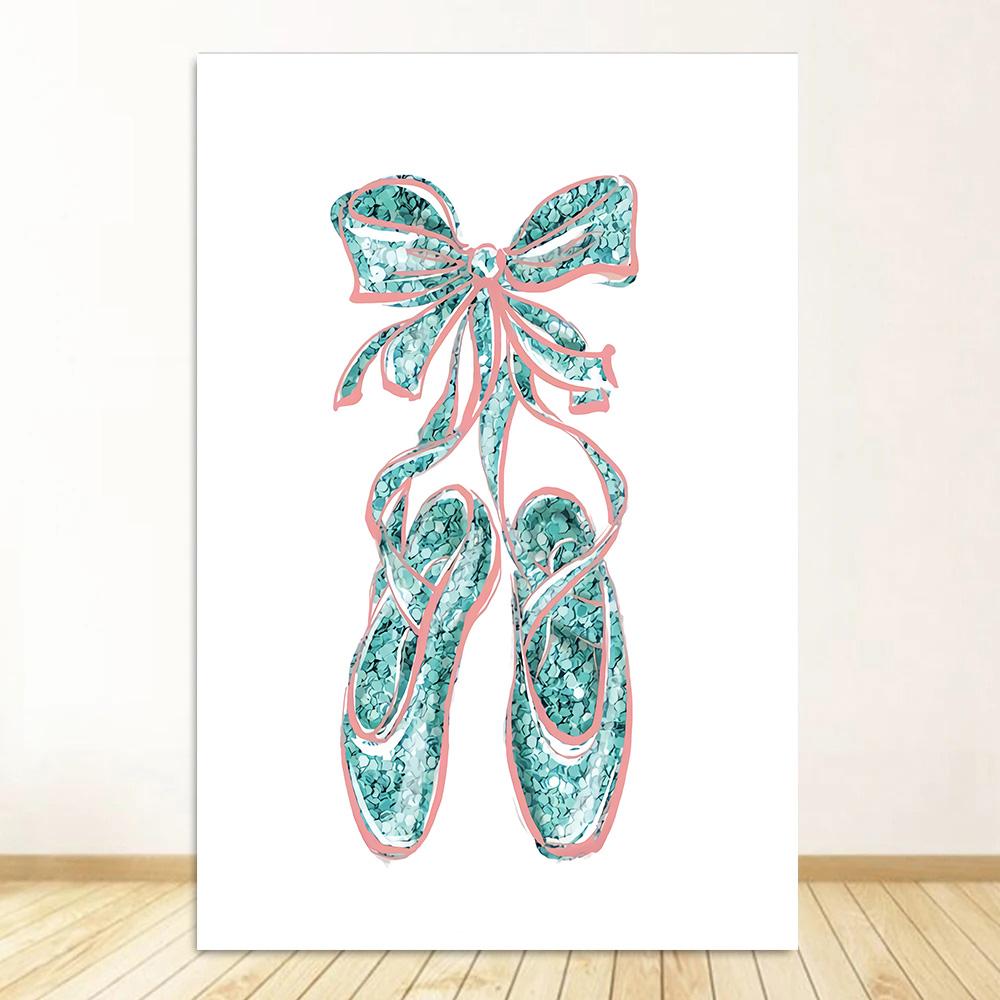 Маленькая принцесса балерина холст плакат розовый лебедь принт живопись детская настенная живопись плакаты балетная девушка картина декор детской комнаты