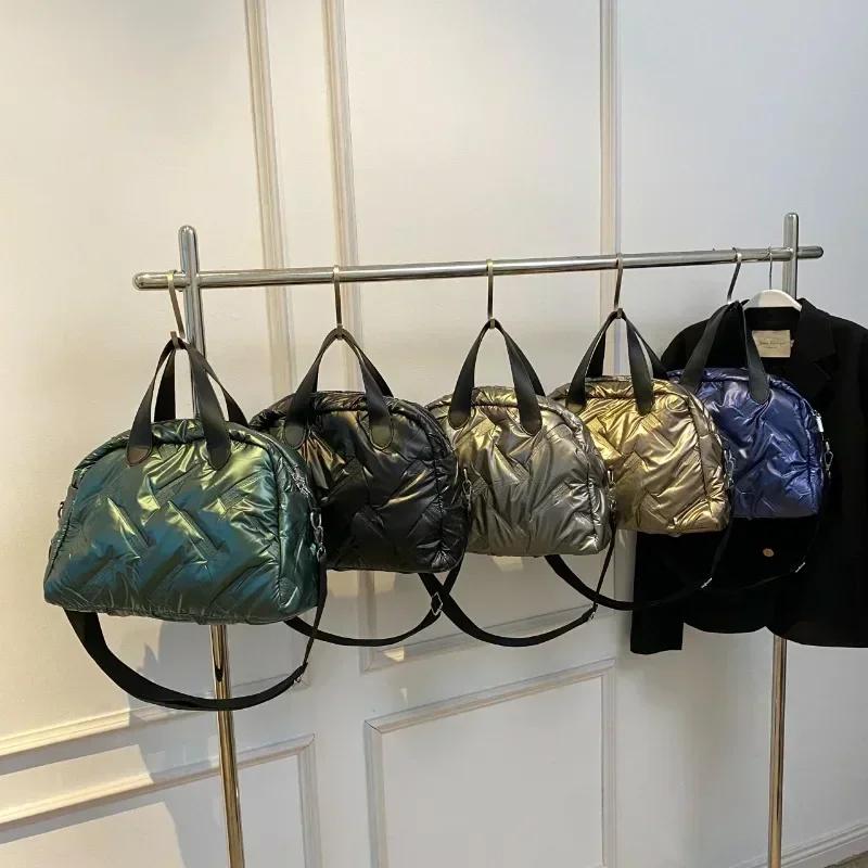 Женские зимние сумки через плечо, просторные, с хлопковой подкладкой, стеганые, большие, модные, через плечо