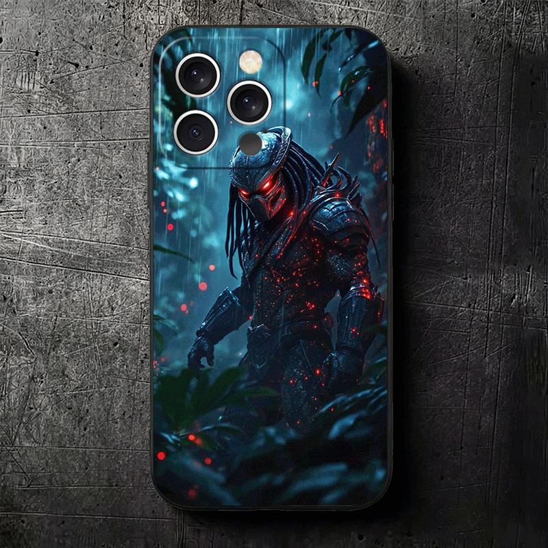 Мягкий чехол для телефона A-Alien Vs P-Predator для iPhone 16 16E 17 Air 15 Pro Max 14 Plus 13 Mini 11 12 7 Черная задняя крышка