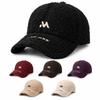 Teddy Velvet Baseball Cap Imitation Cashmere Embroidered Cap Simple Plush Duckbill Cap  Unisex