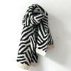 New Korean Knitted Scarf Winter Couple Zebra Pattern Easy To Match Student Short Warm Scarf Shawl