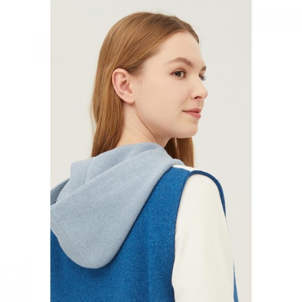 Benetton Вязаный жилет Benetton Color Block на молнии с капюшоном Bakva1511