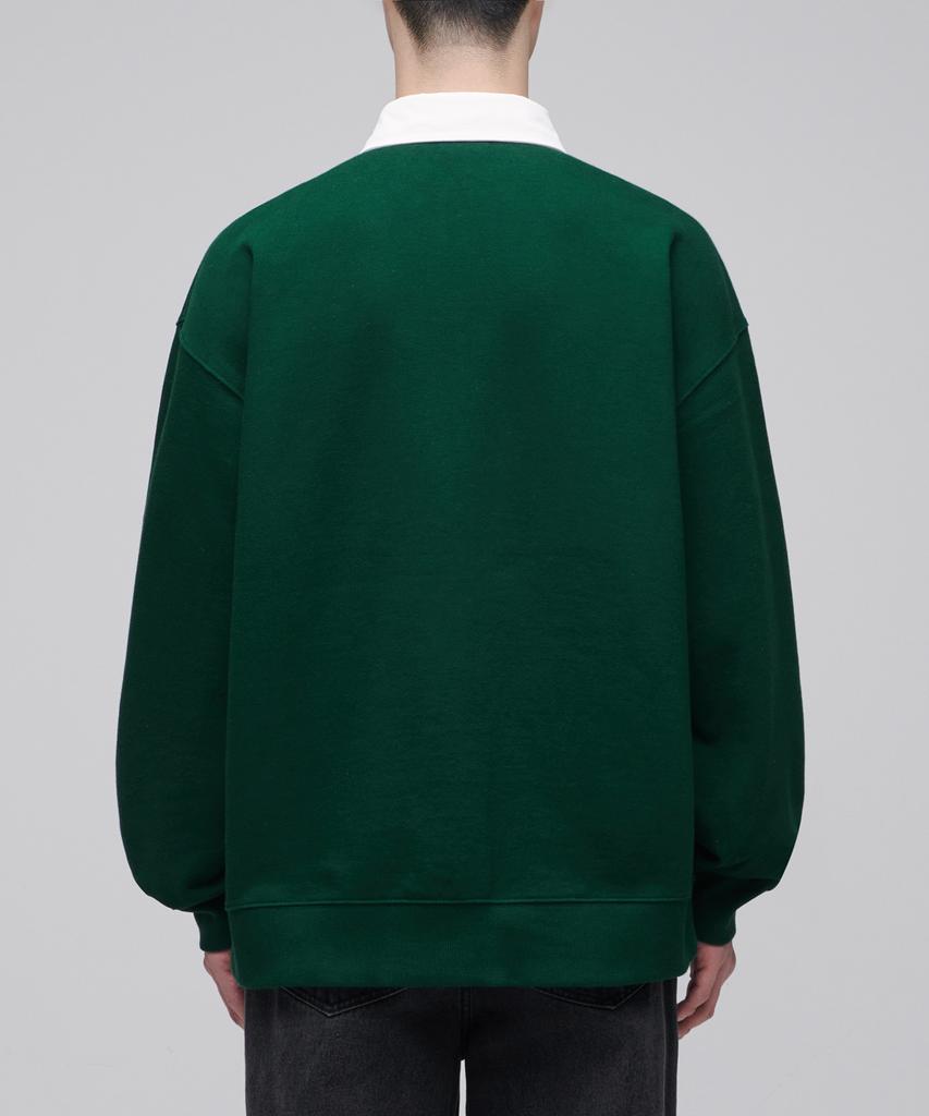 MUSINSA STANDARD Oversized Rugby Sweatshirt [Green]