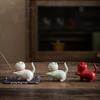 Cute Cat Ceramic Aroma Diffuser Incense Burner Holder Creative Desk Pen Holder Tea Pet Home Decor Office Gift for Living Room