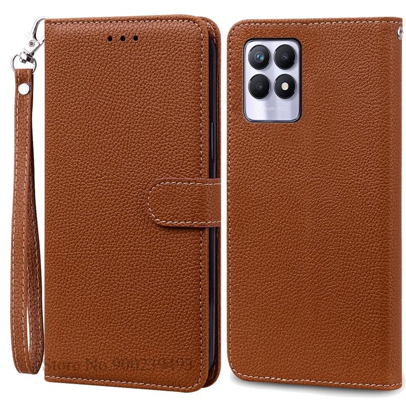 Case For Realme 8i Case Soft Silicone Wallet Flip Leather Case For Realme 8i Phone Case Realme 8 I Cover Coque Fundas