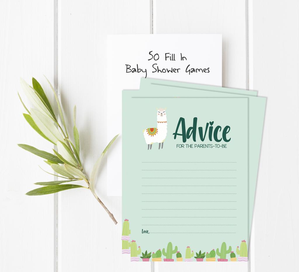 Inkdotpot Игровой набор для вечеринки по случаю рождения ребенка из 50 игр BabyA AlphabetA ABCA с ламой и нейтральной гендерной вечеринкой