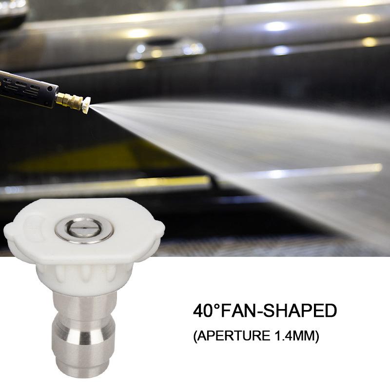 1Pc 1/4" Quick Connect Garden High Pressure Washer Spray Nozzle 0 15 25 40 60 Degree Watering Soap Nozzle Tip Garden Cleaning