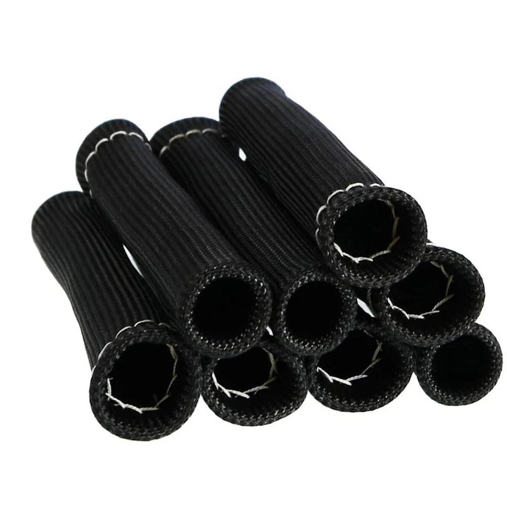 8Pcs High Temperature Resistant Spark Plug Wire Protector Fiberglass Heat Shield Tube Turbo Heat Insulation Cover Car Modification Parts