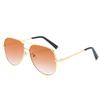 Popular toad glasses sunglasses for women, European and American trend metal double beam men's and women's driving sunglasses, street photography i