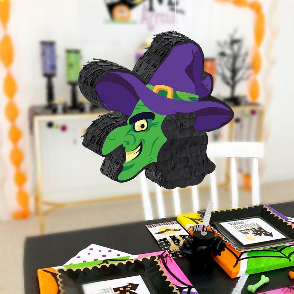 Halloween Witch Pi?atas For Candy Hitting Game Safe Paper Craft Party Decoration Kids Activity Festival Centerpieces