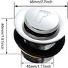 White Style Chrome Stopper Assembly Tip Toe  Bathroom