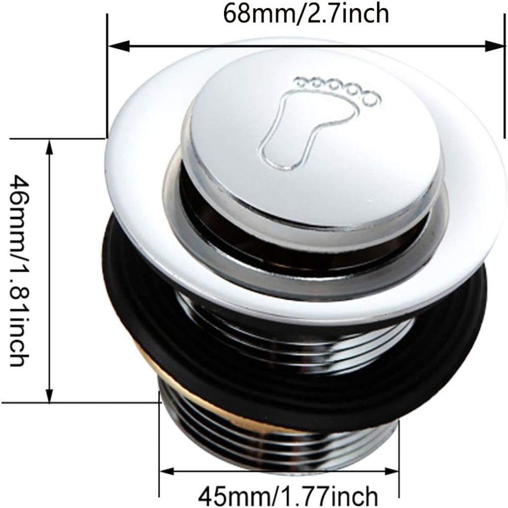 White Style Chrome Stopper Assembly Tip Toe  Bathroom