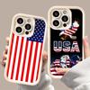 США Флаг Америки Утолщенный ТПУ Чехол для Мобильного Телефона для iPhone 17 16 15 14 13 12 11 Air Pro Max Plus Цветной Чехол