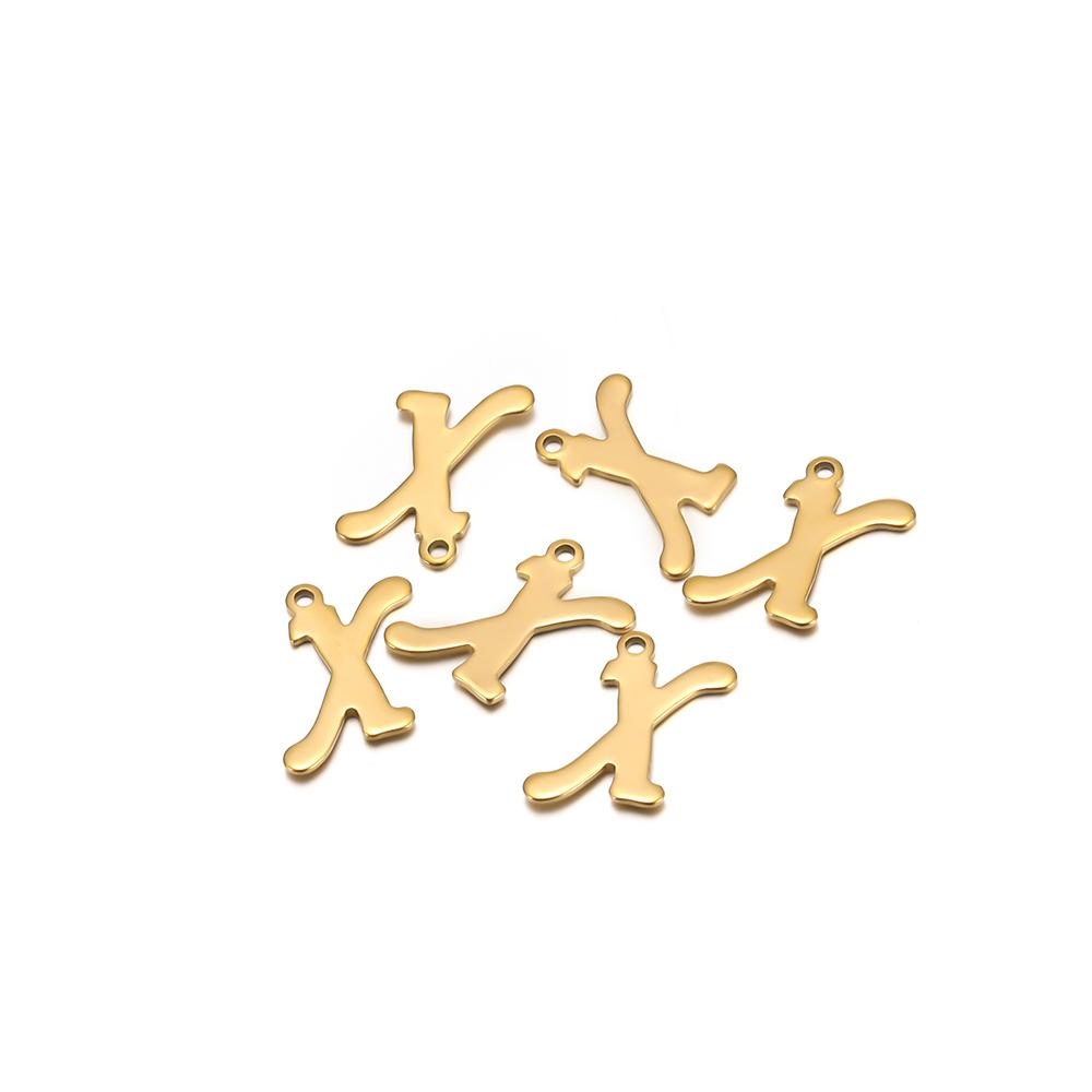 30pcs Stainless Steel A-Z 26 Cursive Font Letter Pendant Alphabet Charms Necklace Pendant DIY Jewelry Bracelet Making Earrings