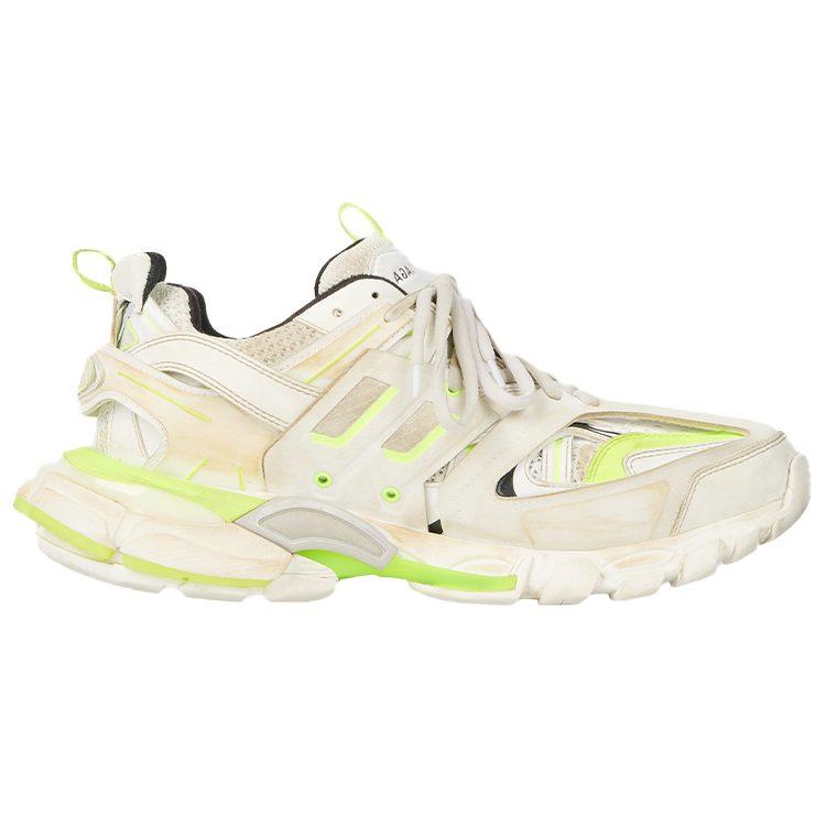 Balenciaga Трек изношенный Белый Флуо-желтый 542023W1GC39070