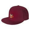 Fashion Retro Holiday SnowUnisex Hot Chocolate Flat Brim Sun Hat  Lazy Style Polo Cap