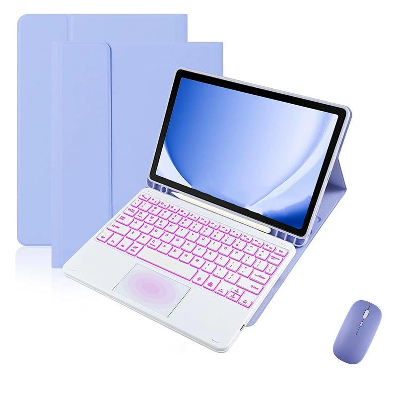 11-inch Samsung Tablet A9+ Protective Case with Backlit Bluetooth Keyboard, Touch Charging, and Pen Slot