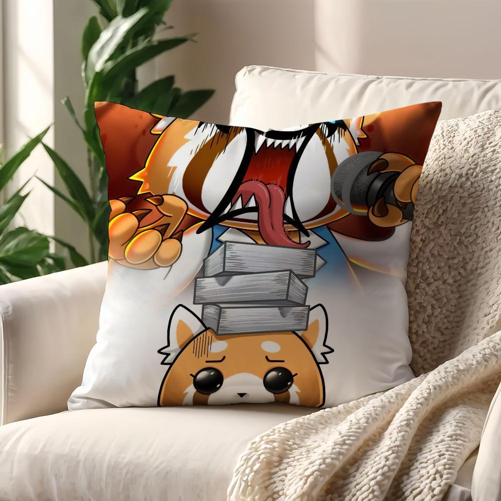 Cartoon Aggretsuko Cool cushion cover For Pillow Printing Sofa Decoration Home Car Room Coffee Shop Office Nordic Simplicity