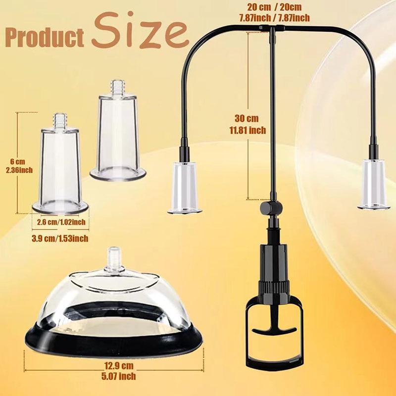 Массажер с вакуумной помпой для увеличения груди и стимуляции сосков