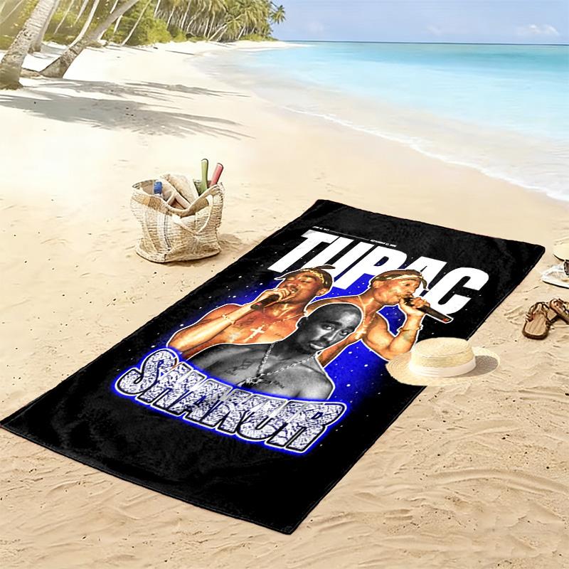 2Pac: Until End Time beach towel Beach towel for vacation photos Portable for travel quick-drying swim towel Absorbent bath towel Outdoor pool towel