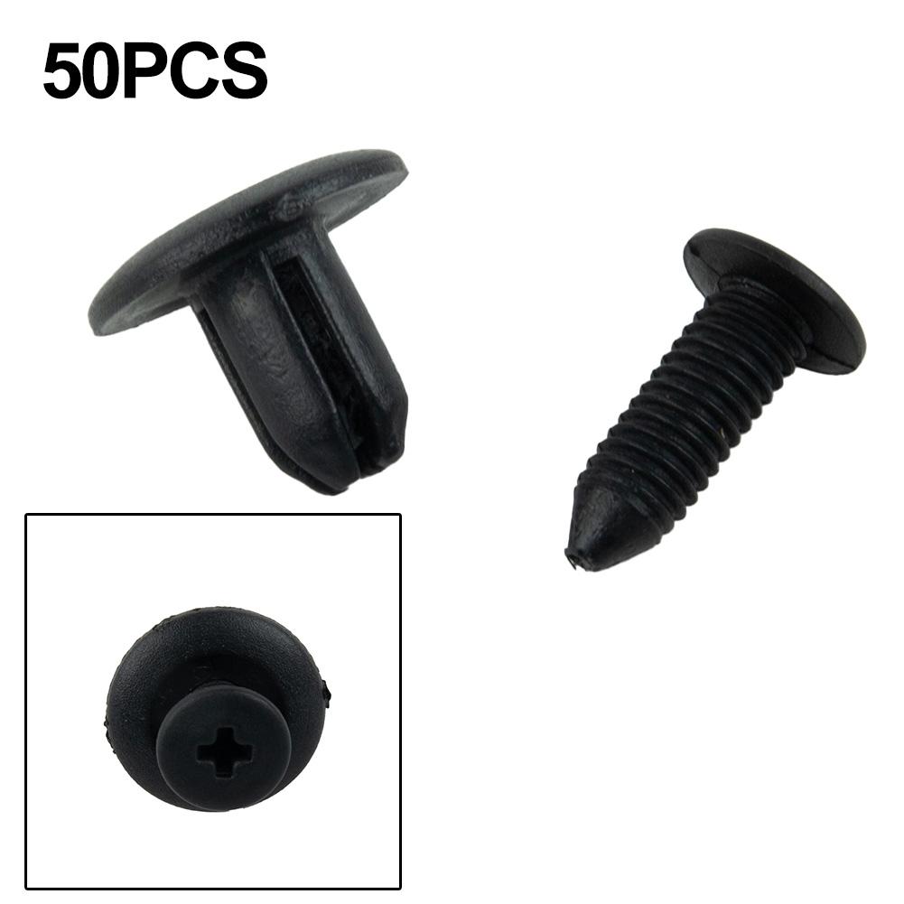 Упаковка из 50 пластиковых винтов для автомобиля для бамперов Легкая установка Надежные