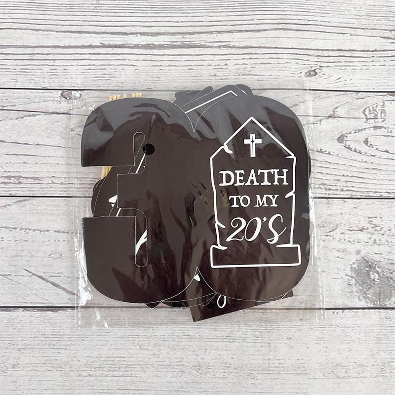 Украшение на 30-й день рождения Реквизит для фотобудки Смерть моим двадцатилетиям Покойся с миром Моя юность Товары для вечеринки по случаю дня рождения для взрослых Смерть моим двадцатилетиям