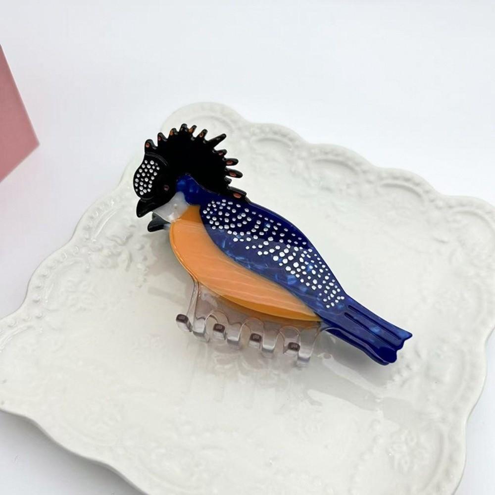 Parrot Bird Hair Clip Penguin Cartoon Animal Shark Clip Cute Acetic Acid Hair Claw Female