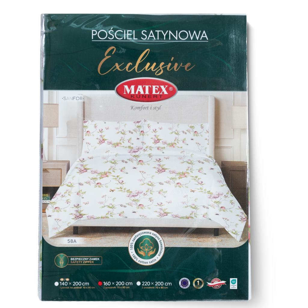 Exclusive satin bedding (220x200-1,70x80-2) matex