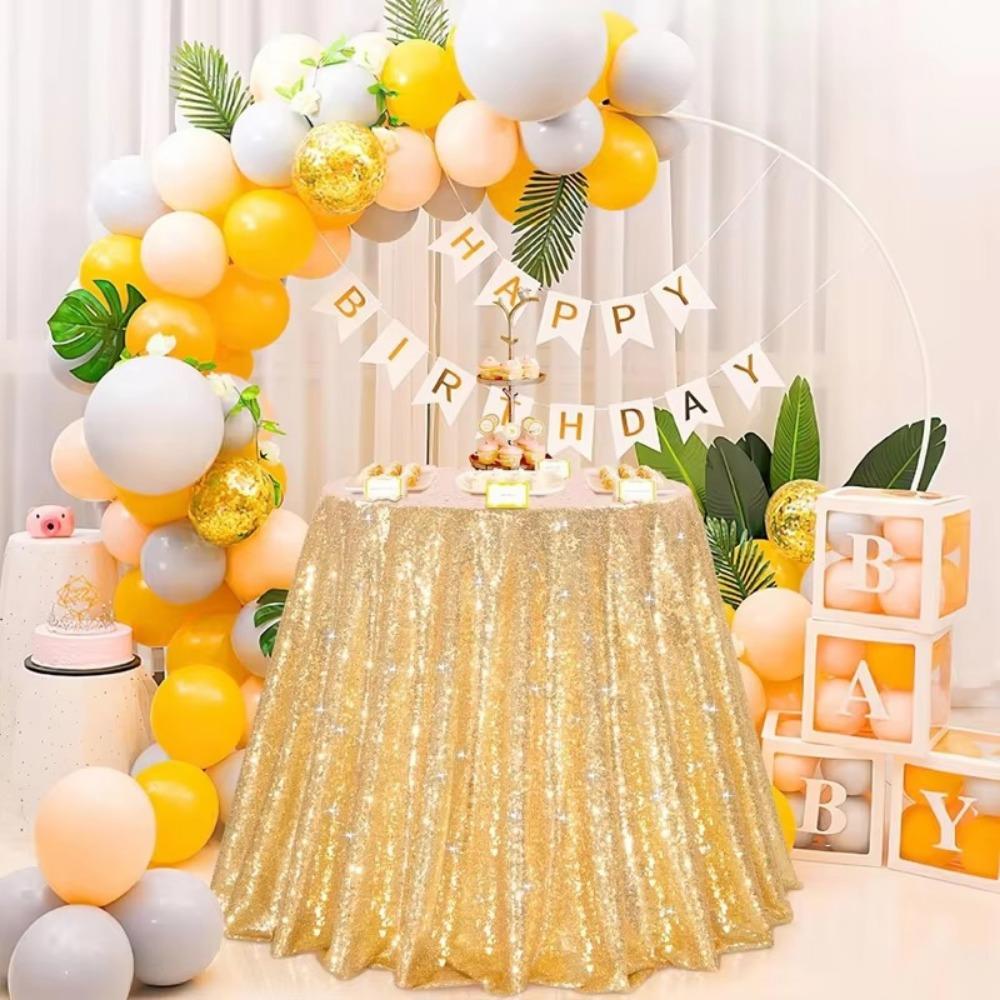 Полиэстер Блестящая Скатерть Однотонная Блестящая Скатерть Принадлежности для Декора Стола