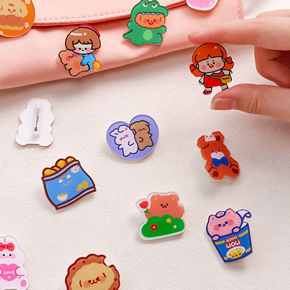 Student Japanese Fashion Kawaii Korean Style Brooch Fashion Jewelry Cartoon Brooch Bag Ornament