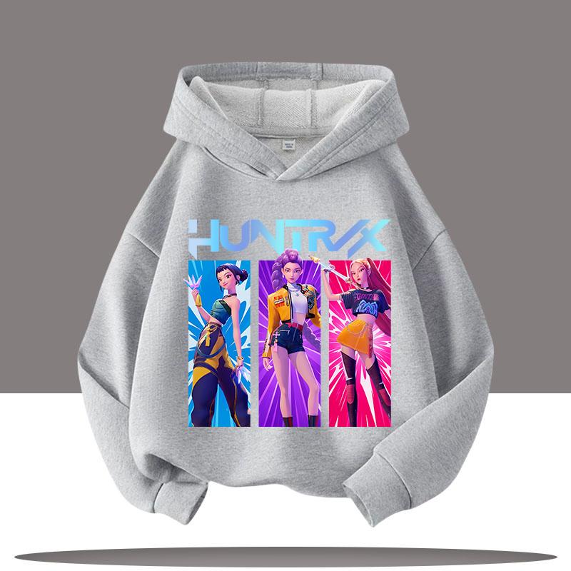 Autumn 3D KPop Demon Hunters Printed Hoodies Fashionable Casual Sports Long Sleeved Children's Boy and Girl Kids Unisex Hooded Sweatshirts