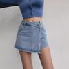 Женская джинсовая юбка А-силуэта с высокой талией в европейском/американском стиле - Летний дизайн, защищающий от воздействия внешней среды