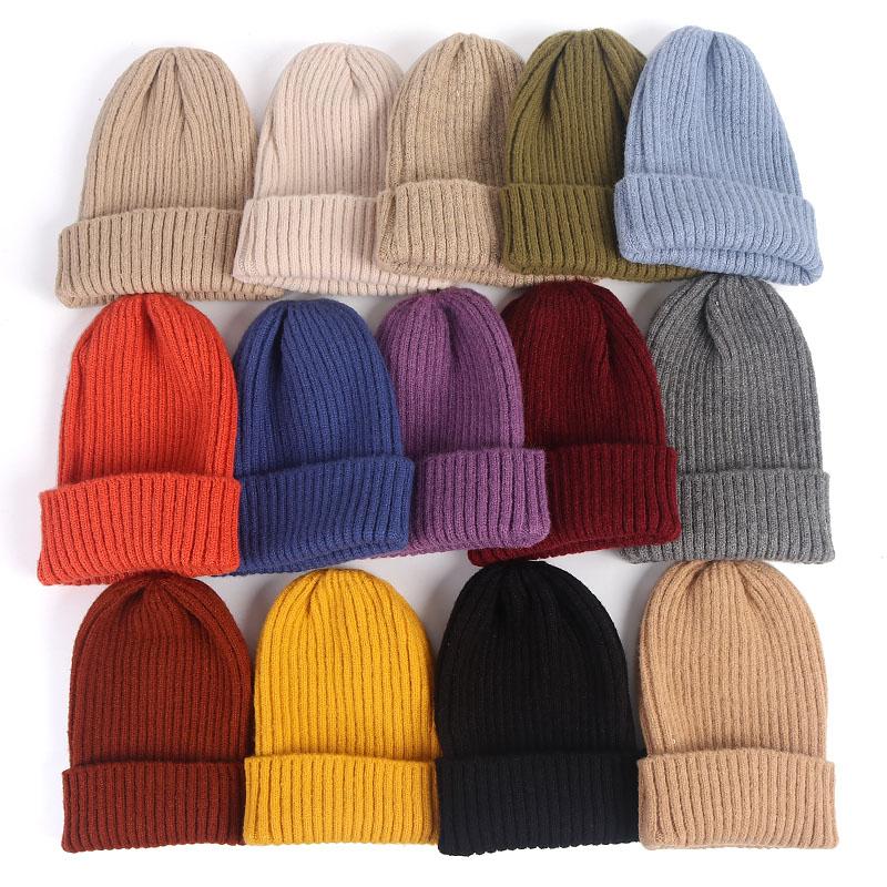 Winter Knitted Hat Women Beanie Autumn Warm Soft Trendy Kpop Style Beanies Skullies Hats Girls Bonnet Ladies Cap
