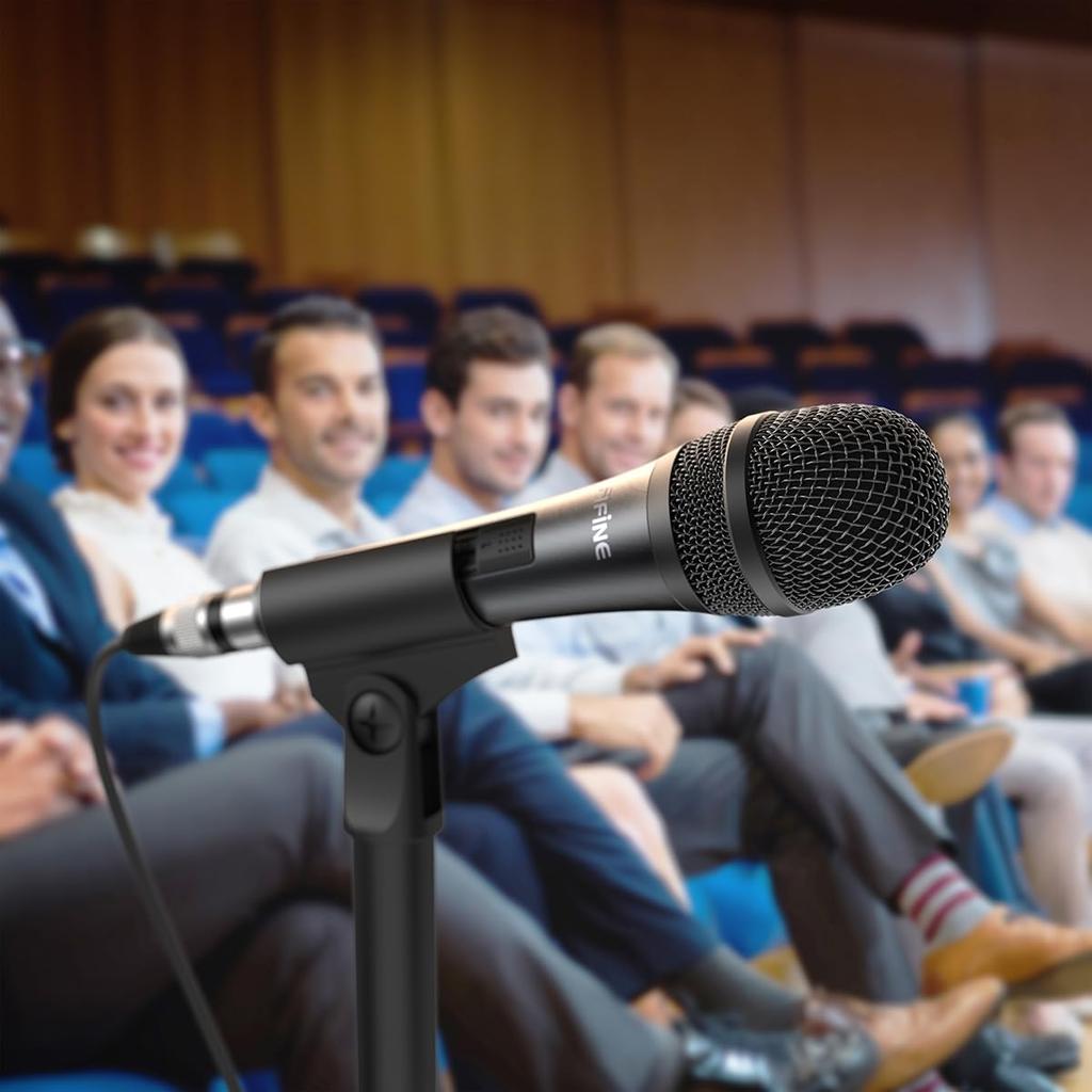 FIFINE Microphone Dynamic Microphone Vocal Microphone Karaoke Microphone Unidirectional Home Karaoke Event Speech Conference Recording Plug Length XLR