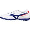 Morelia 2 Club AS Round Toe Lace-Up TF (Rubber Studs) Slip-Resistant Durable Breathable Soccer Shoes Men Sneaker White Blue P1GD211625