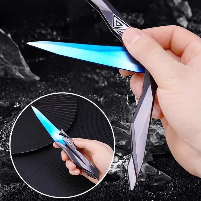 Складной нож-бабочка тактический шутер - Коллекционная игрушка с 3D гравировкой, портативное оружие ближнего боя для косплея/игрового аксессуара, подарки