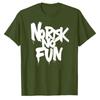Graffiti Drip Brush Font No Risk No Fun Bold Letter Print Unisex Cotton T Shirt Adventure Spirit Casual Youth Trendy Daily Gift