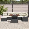 Garden Sofa Set with Cushions and Storage 8 pcs Black and Cream