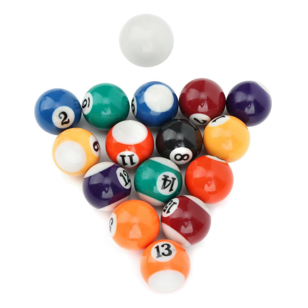16PCS 32MM Eco-friendly Смола мини-детский бильярдный шар игрушка аксессуар для бильярдного стола
