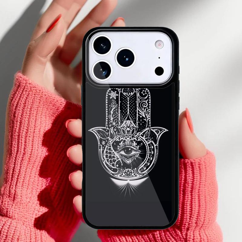 Эстетичный чехол для телефона с рукой Фатимы для iPhone 17 16 15 14 13 Pro Max Задняя крышка для 12 11 Pro Coque