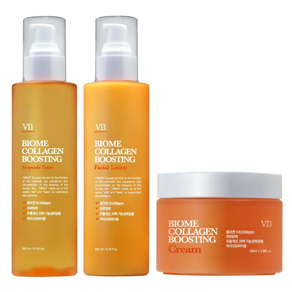 Vivas Biome Collagen Boosting Elasticity Skin 200 мл + Лосьон 200 мл + Крем 100 мл набор, 1 набор