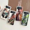 Чехол для телефона Samsung Galaxy Z Flip 3 4 5 Жесткий Складной Прозрачный Поликарбонат Чернила и тушь Пейзажная живопись Для Samsung Z Flip 6 Чехол