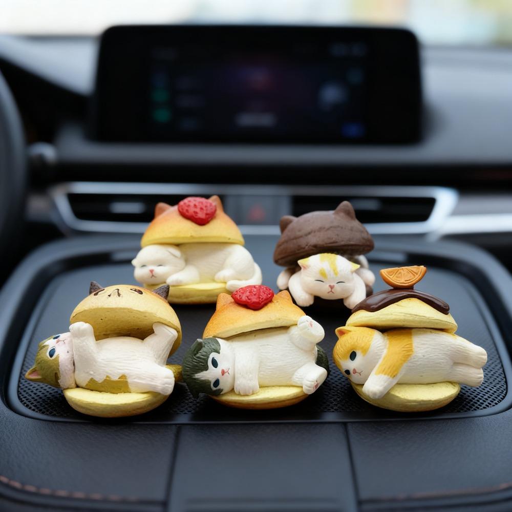 Mofusand Кот Гамбургер Блайнд Бокс Украшение на Приборную Панель Автомобиля Декор для Дома Настольное Украшение Кавайное Животное Коллекционная Фигурка Игрушка для Детей Подарки