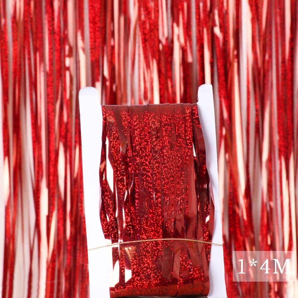 Настенное украшение Вечеринка по случаю дня рождения Свадьба Выпускной Фольгированная штора Кисточки Дождевая штора Дверная штора