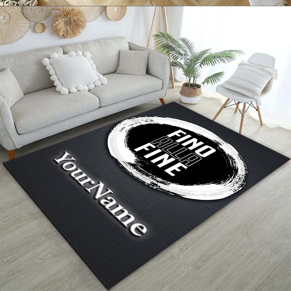 Juventus Personalized Text Area Rug Design for Foyer Balcony Dormitory Decorate room Antislip Carpet Office home decor Wedding Party Gift
